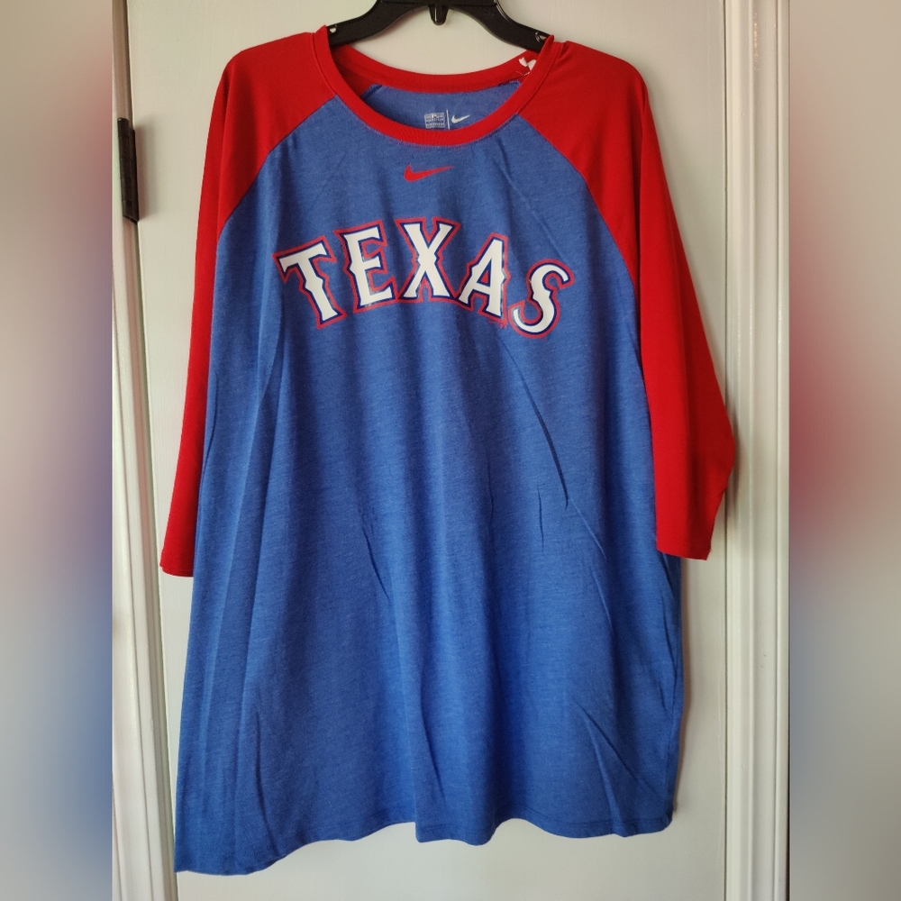 Nike Texas Rangers 3/4 sleeve shirt XXL